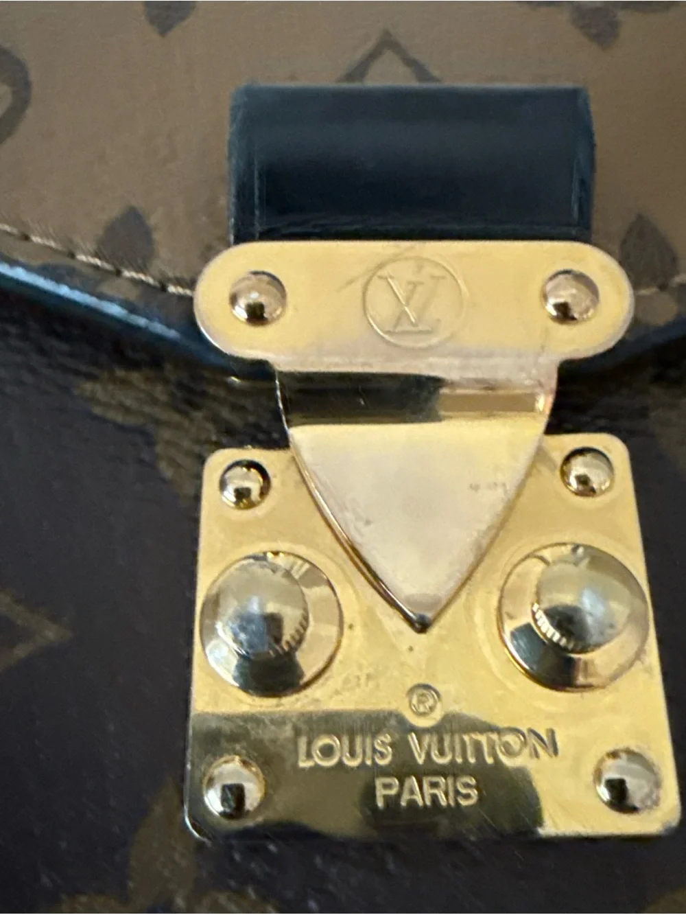 Louis Vuitton Brown Monogram Adjustable Strap with Gold Hardware
